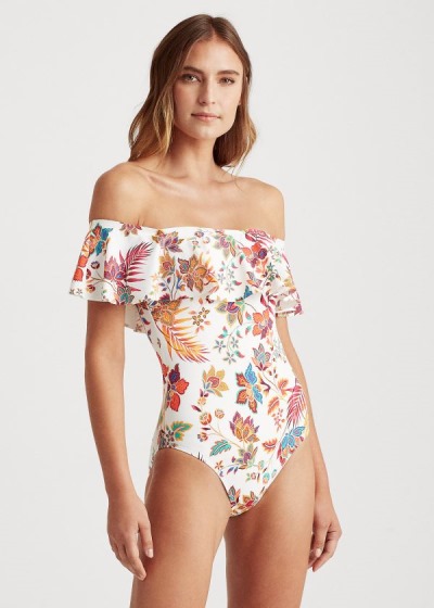 One-Piece Ralph Lauren Mujer Multicolor - Floral Ruffle-Trim - MNPWE1873